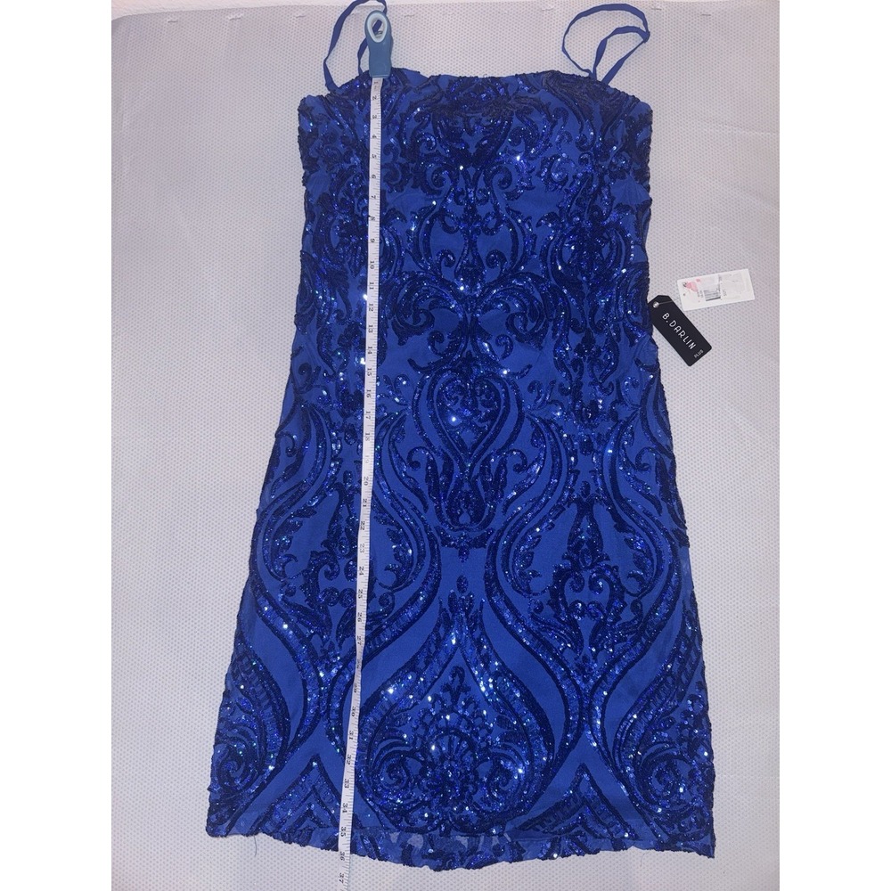 NWT B. Darlin Pattern Sequin Bow Back Bodycon Dress Plus Size Juniors Size 21W - Picture 10 of 13